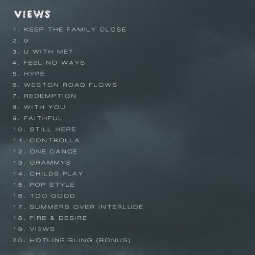 Drake-Reveals-“VIEWS”-Tracklist