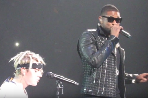 Justin Bieber & Usher Perform Surprise Duet In Concert