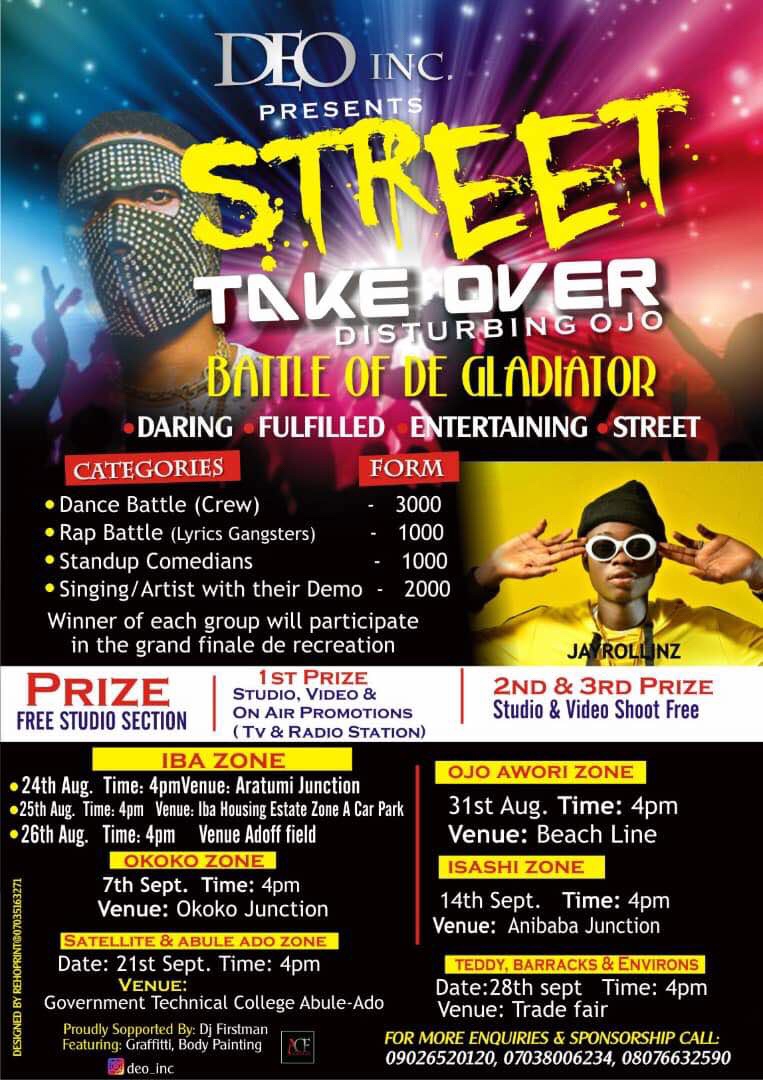 DEO INC MUSIC AND DANCE TALENT HUNT LANDS LAGOS #DisturbingOJo
