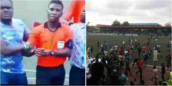 Video: Referee escapes death after Kano Pillars fans attack in Lagos