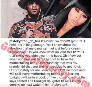 Blac Chyna's mom exposes Future and Chyna's abortion