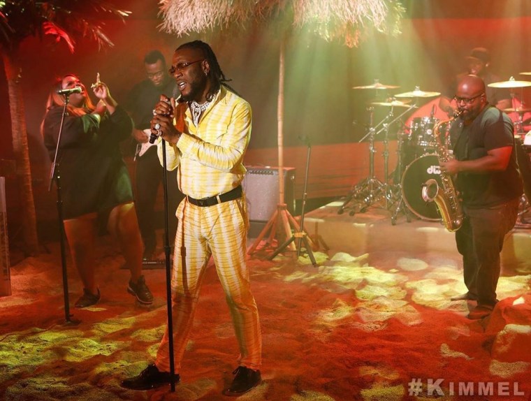 Burna Boy Performs AnyBody On Jimmy Kimmel Live!