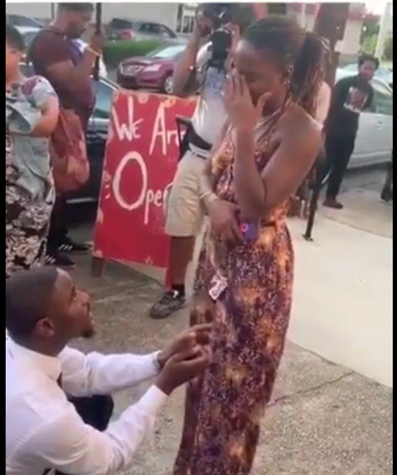Lady In Tears As She Says No To Boyfriend’s Public Proposal (Video)